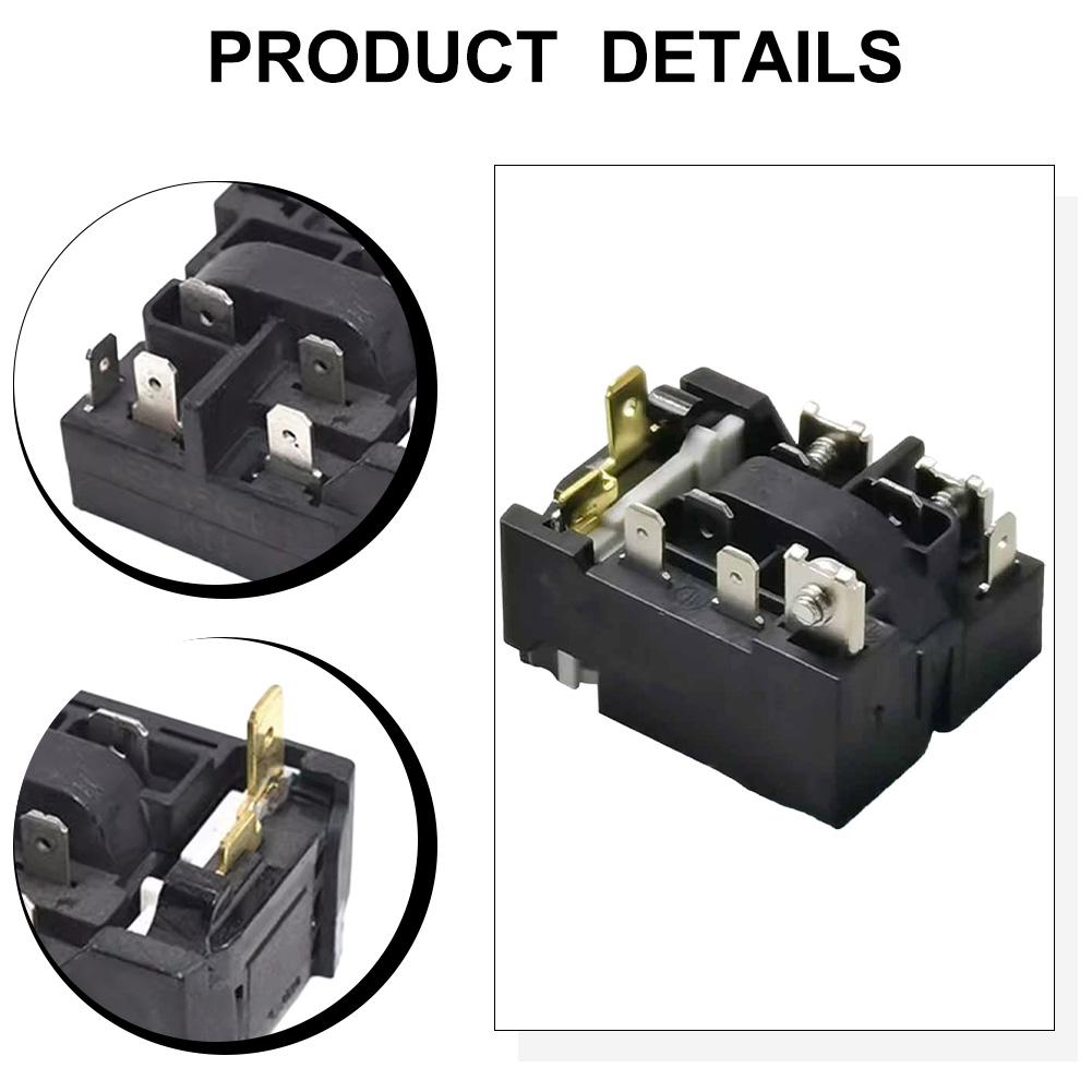 Compressor Start Relay QP3-15A-G1 for Refrigerators with Built-in Thermal Overload Protection and Simple Replacement