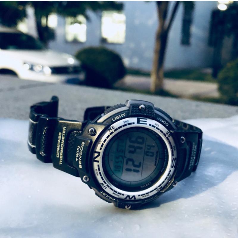 Resin Watchband Suitable For SGW-100 SGW100 Men's Sports Waterproof Rubber Watch Strap Watch Accessories Wristband Bracelet