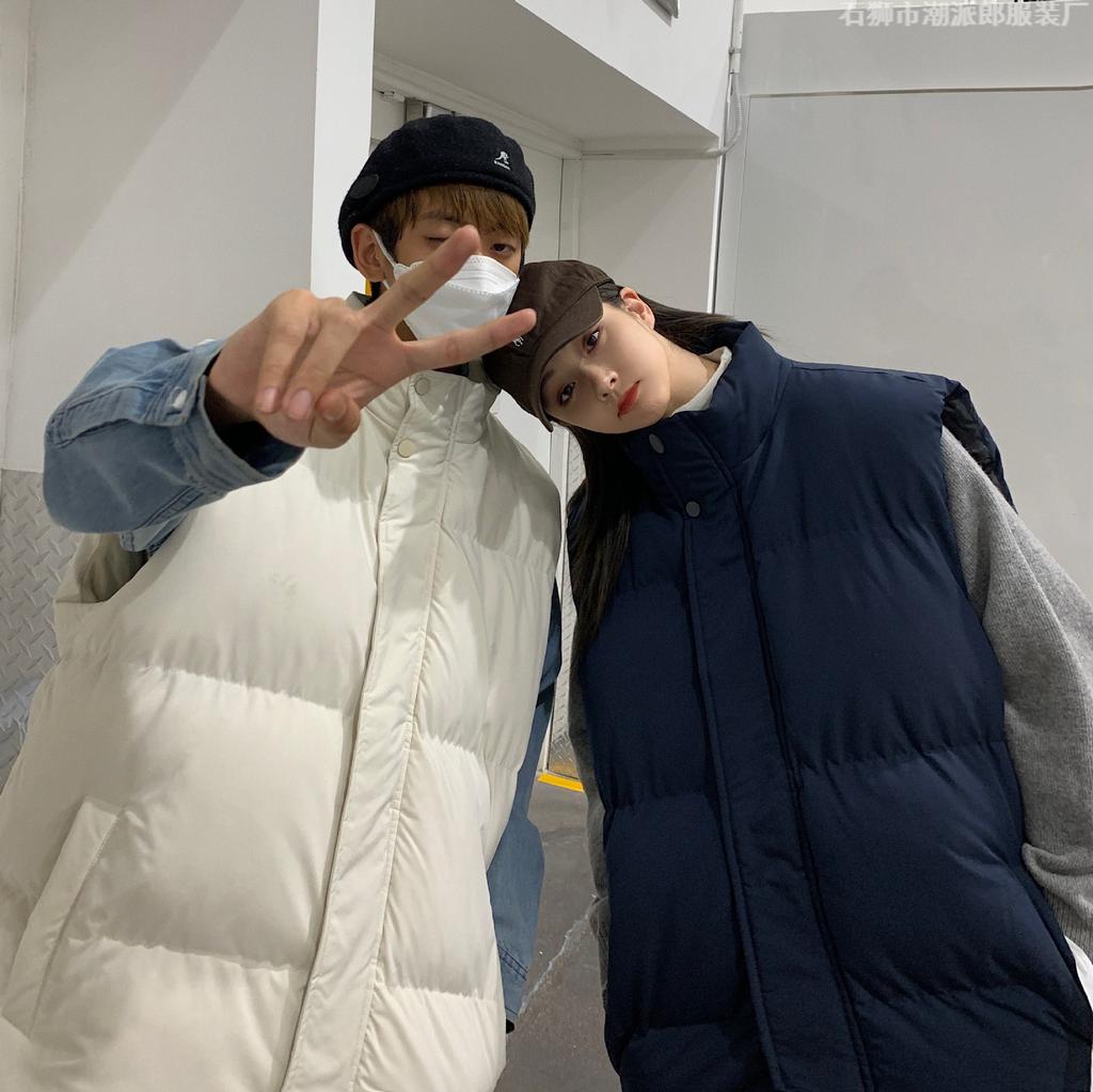 2025 Neue Paar Feder Rong Baumwollweste Damen Herbst und Winter Locker Oberbekleidung Lässige Mode Weste Weste Jacke