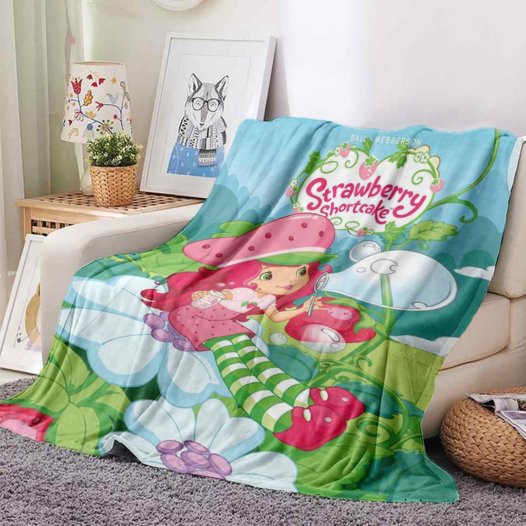 S-Strawberry Themed Blanket, Multi-purpose Blanket, Suitable for All Seasons, Christmas Gift, Perfect Gift for Family and Friend
