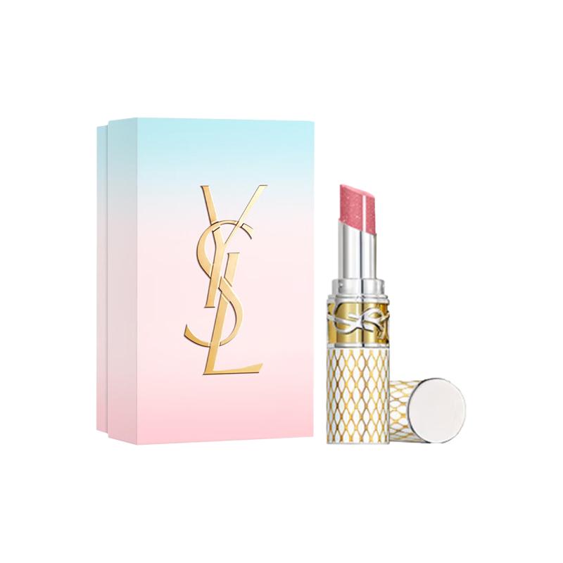 SAINT LAURENT Позолоченная Коробка-цилиндр  Сумеречный Рассвет  Помады Глянцевый Натуральный 3.2г Нежный