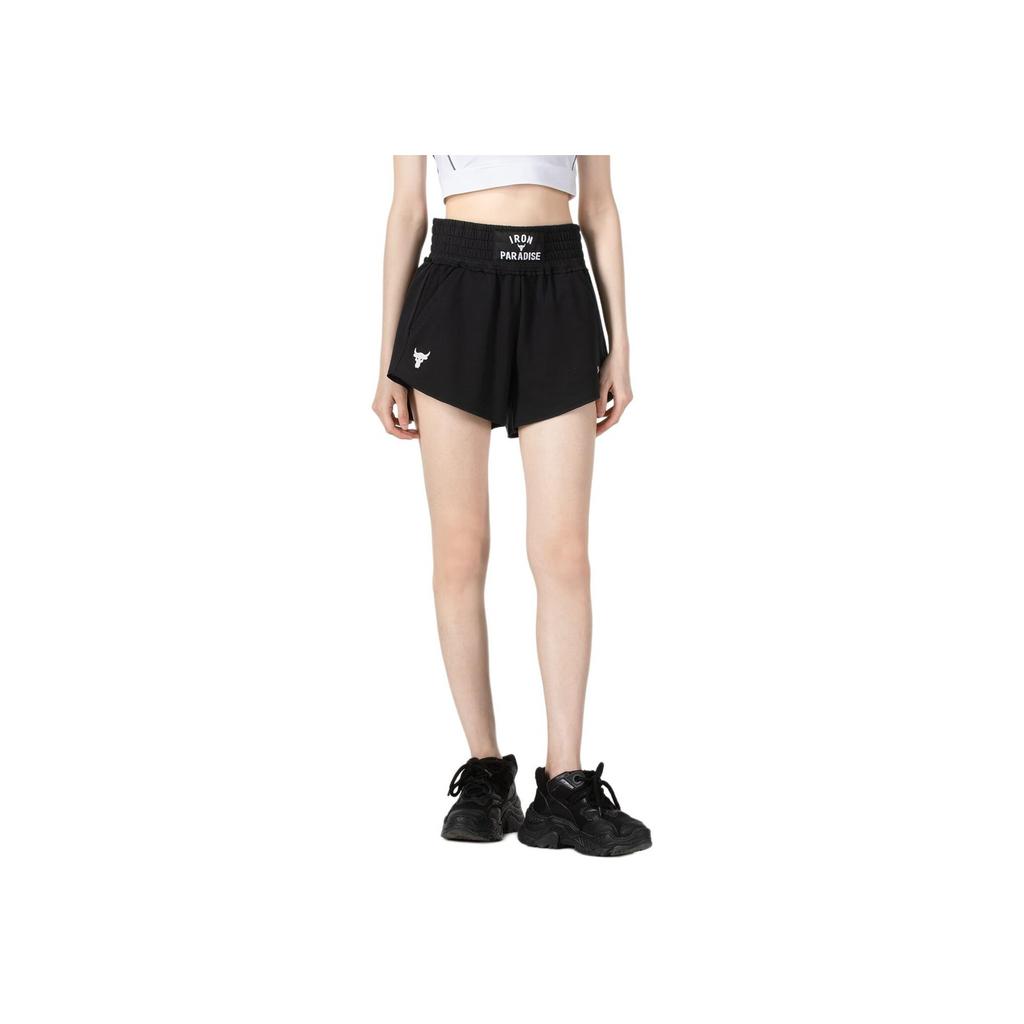 Under Armour Letter Print Running Sports Casual Shorts Women shorts Black 1363445-001