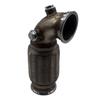 Edelstahl 3 Zoll 76mm V-Band Downpipe Flachprofil 90 Grad mit Flex-Wellrohr Autoersatzteile