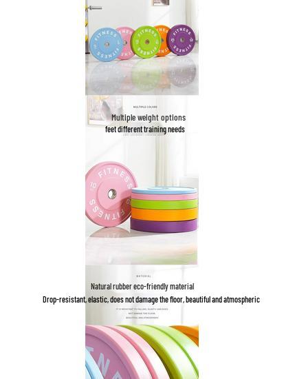Macaron Colored Rubber Weight Plates for Squats, Bench Press, Deadlifts & Dumbbells