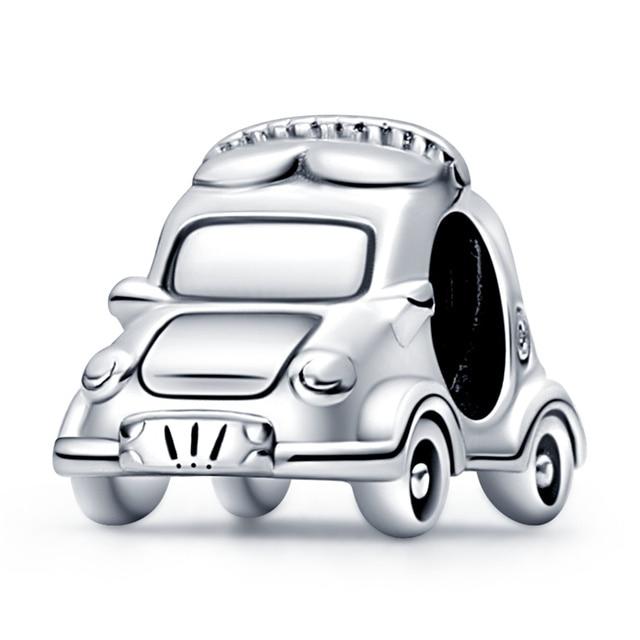 Mote 100 % 925 Sterling Sølv Gitar Kamera Sykkel Blomster Charms Anheng Armbånd Gjør selv Smykker Making