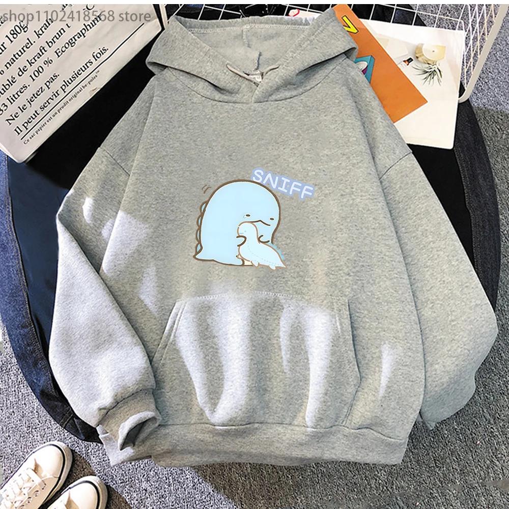 Dinosaur Hoodies for Women Cartoon Sumikko Gurashi Graphic Sweatshirt Kawaii Girls Clothing Winter Mens Sudadera Clothes