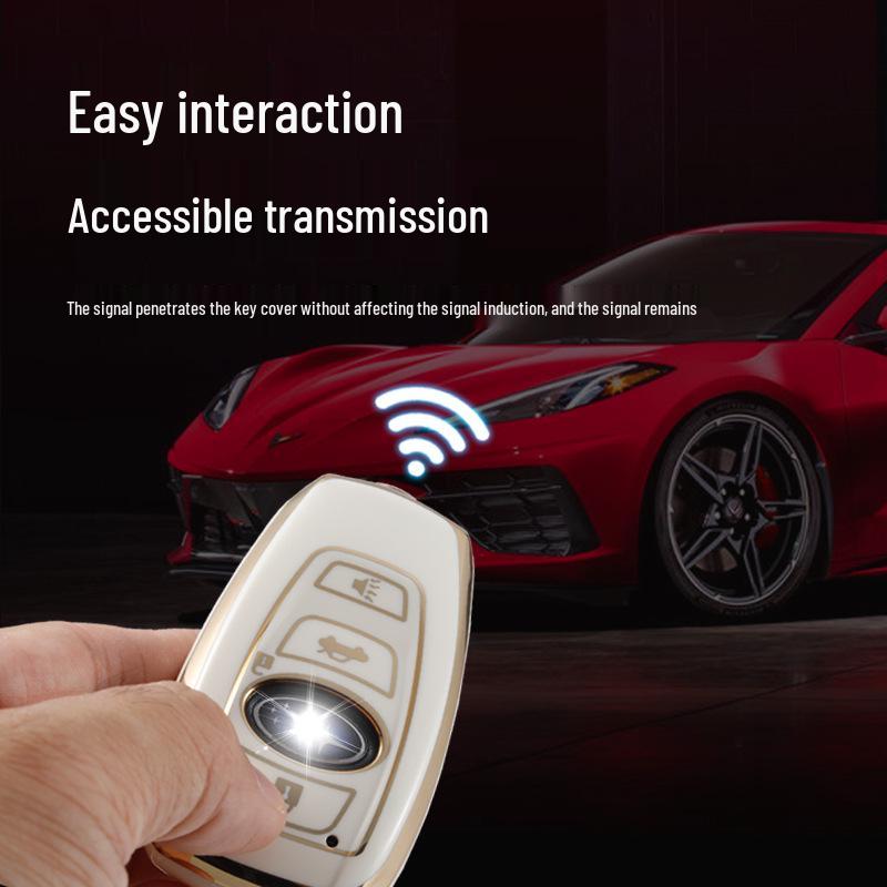 2019 Subaru Forester Key Cover - Fits Outback, Legacy Remote Key, Full Protection with Gold Edge