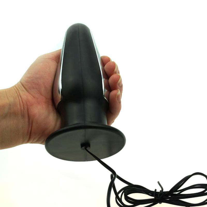 Large 5 Inch Anal Plug Adjust Cock Ring Penis Rope Electric Shock Pulse Device Butt Plug Stimulation