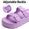 Fashion Comwarm Women's Platform Sandals with Arch Support Lightweight Foam Slip On Slides Summer Beach Sandals with Adjustable Buckle