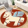 1pc Pegasus Winged Horse Office Round Area Rug, Under Office Chairs Bedroom Living Room Home Decor, Room Deco