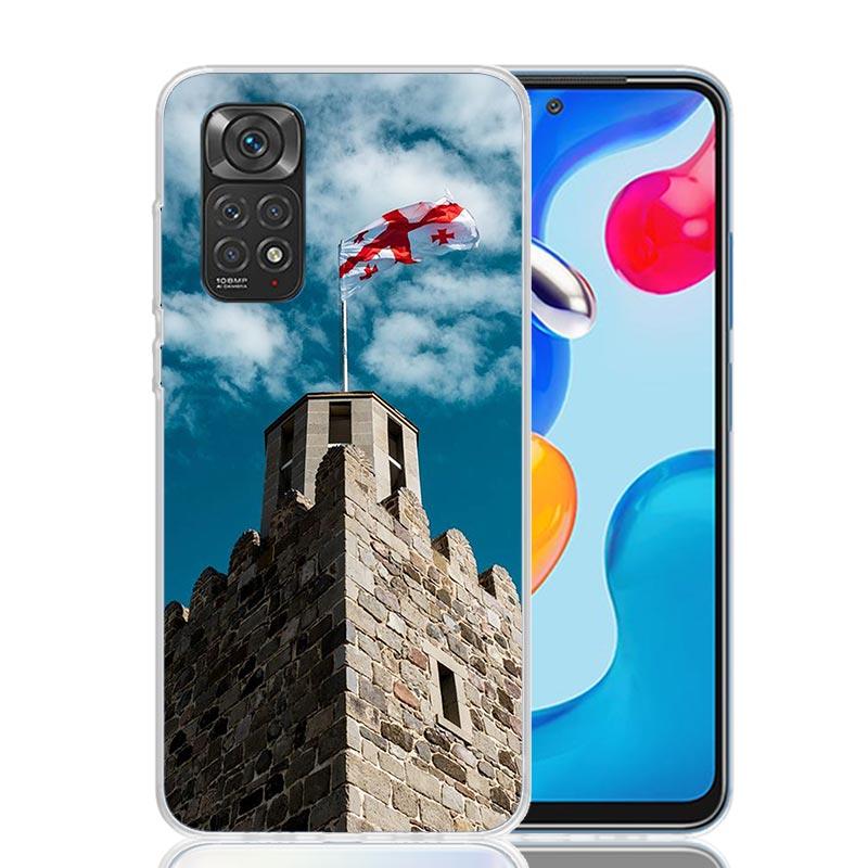 Georgia Flag Phone Case For Xiaomi Redmi Note 15 14 13 12S 12 Pro Plus 11S 11E 11 11T 10S 10 Art Soft Pattern Cover Redmi Note 1