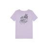 Nike Sportswear Essentials Series Pattern Print Crew Neck Pullover Short Sleeve T-Shirt Women Tops Light-Mist-Purple FV1131-536