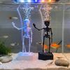 With Suction Base Dancing Skeleton Aquarium Bubbler Wiggling Skeleton Ornament  Halloween Party