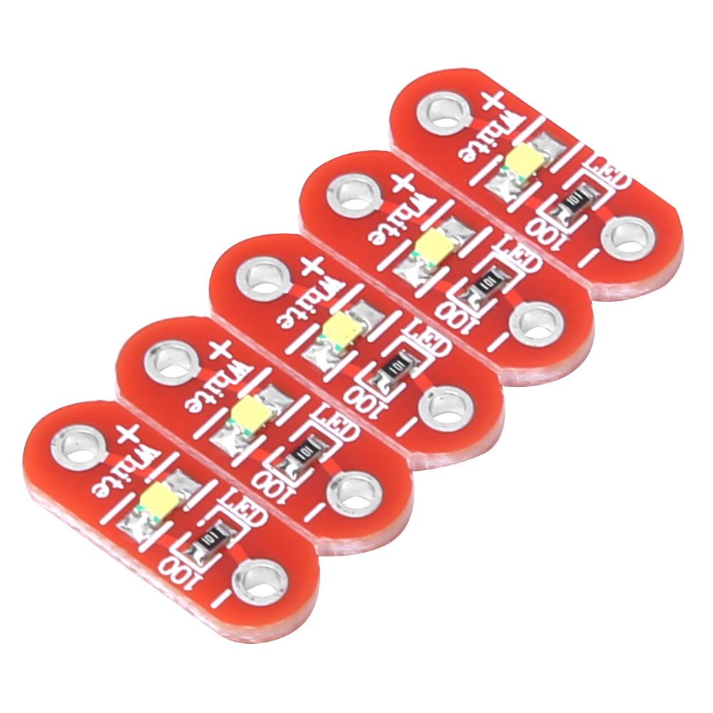 50 Pcs LilyPad LED Module White Wearable Surface Mounted LED DIY Kit for Arduino 3 5V