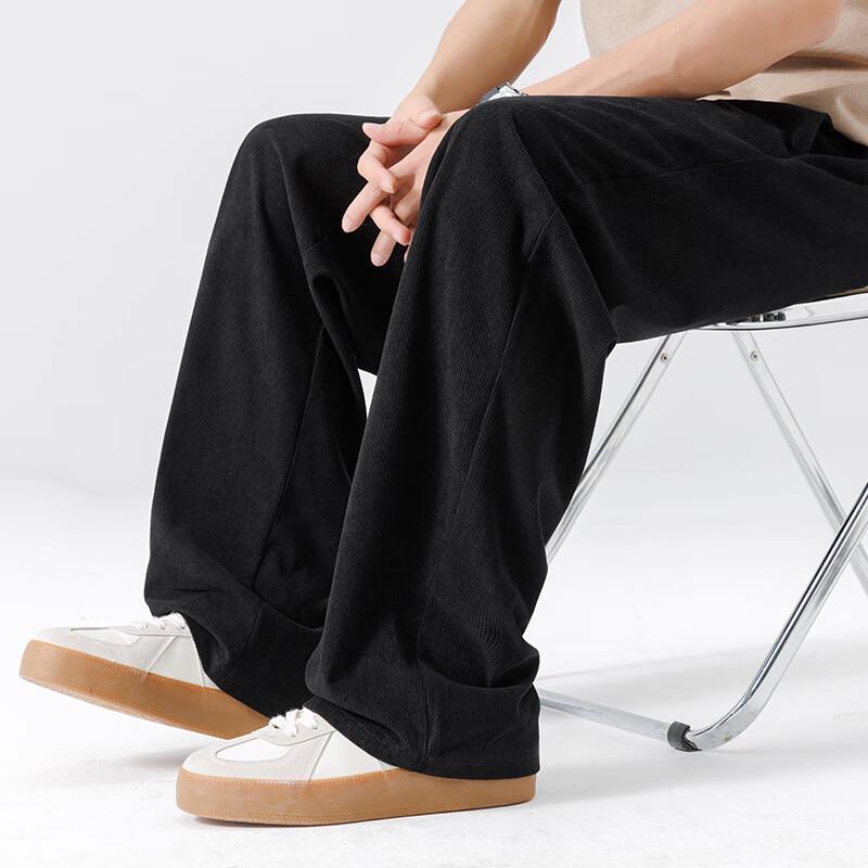 Baleno Men's Corduroy Wide-Leg Casual Pants
