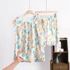 Women's Summer New Sweet Fly Side Cotton Short-sleeved Shorts Suit Large Size Loose Leisure Rayon Home Wear Pajamas