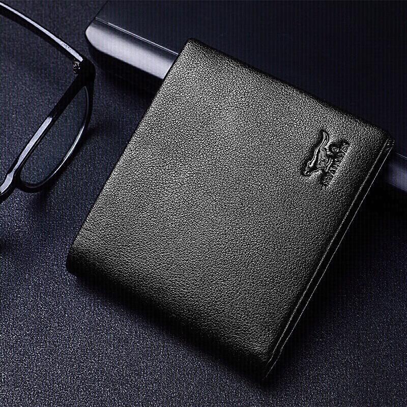 Мужской бифолд кошелек Qipilao из натуральной кожи