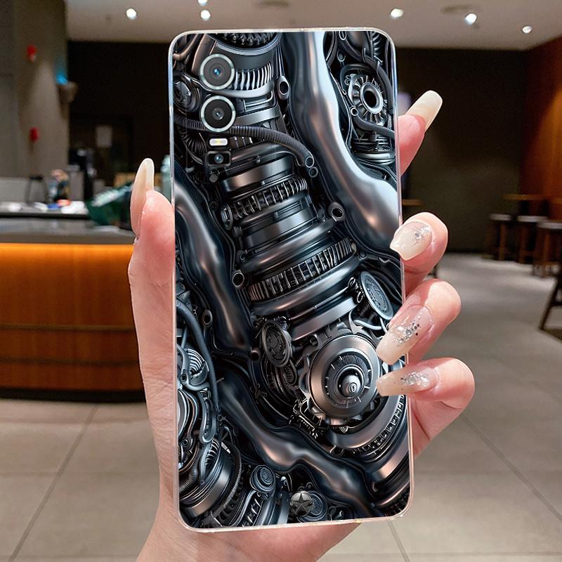 Casing For Vivo Y76S Y76 5G Phone Case Luxury Dragon Cute Cool Boys Girls Pattern Soft Silicone Back Cover Transparent TPU Shell