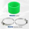 ACROPIX 45mm innerdiameter Gummi Midori Motorcykel Förgasare Adapter Insug Rör Grenrör Adapter Stövelhylsa Gränssnitt (Förpackning med 2 klämmor)