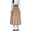 Skirts Women Thicken Pleated Length Solid Simple Classic Graceful Popular Young Stylish Cool Korean Style