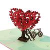 Kreatywna Romantyczna Tematyka Karta Pop-Up 3D Kształt Serca Ręcznie Robiona Rękodzieło Karta z Motylem i Sercem Mechanizm Pop-Up Kartka z Życzeniami Ślub
