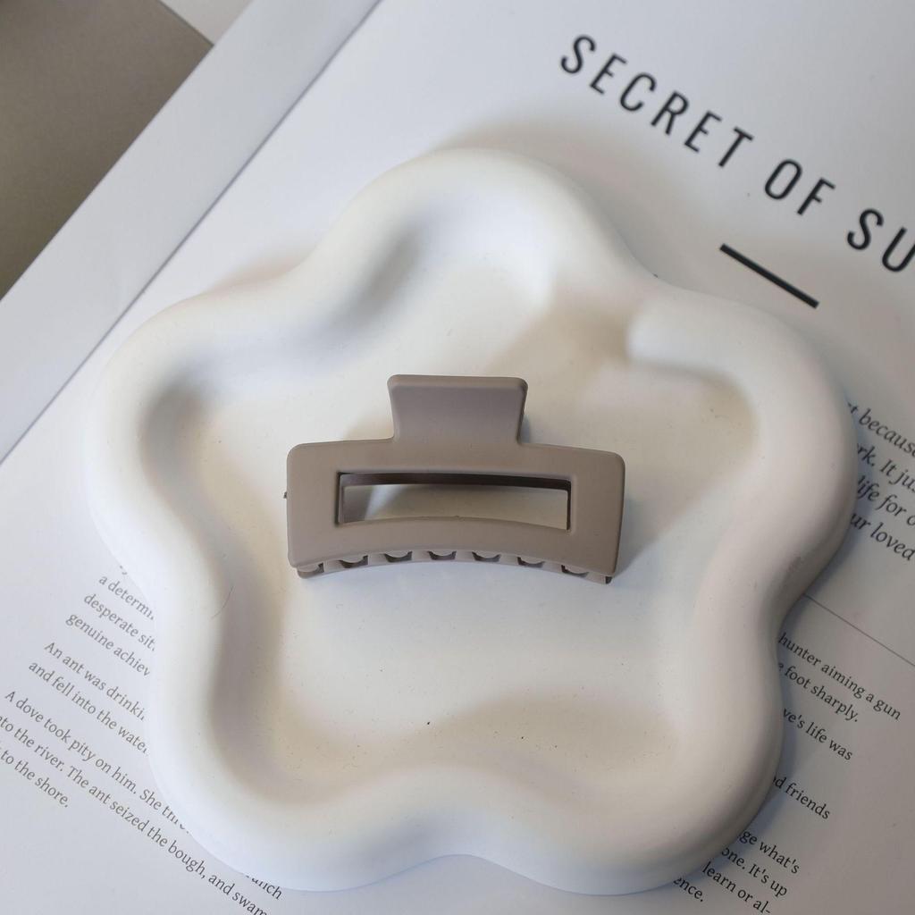 6.5" Korean Style Matte Rectangular Claw Clip - Women's Versatile Hair Accessory