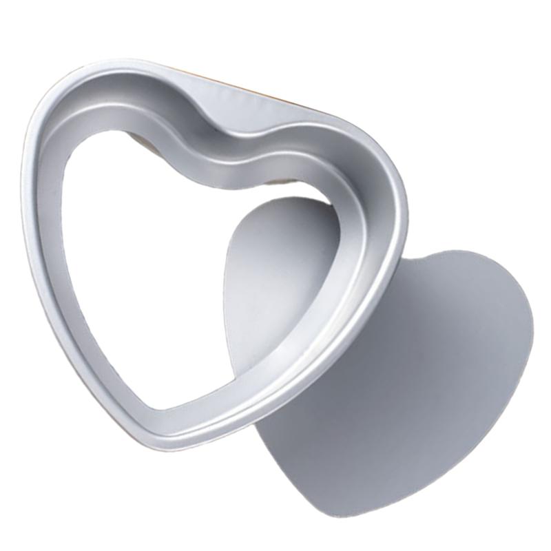 6 Inch Heart Cake Pan Aluminum Heart Shaped Baking Pans For, Birthday Party - Nonstick Cake Mold For Oven, DIY Desserts