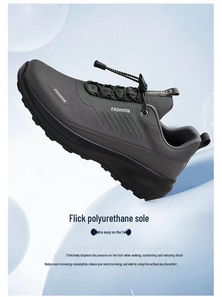 Men's Mesh Breathable Slip-Ons: Trendy, Thick-Soled, Non-Slip, and Wear-Resistant Casual Sports Shoes