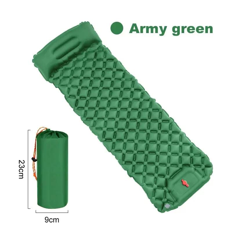Outdoor Pneumatic Mattress, Practical, Ultra-light, with Built-in Pillow and Built-in Air Pump, Suitable for Hiking and Camping.