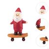 2 Pieces Mini Santa Claus Statues Christmas Figurines Lovely Xmas Decor Decorations for