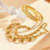 Vnox Stainless Steel Chain Bracelet For Women Girls Layered Charm Heart Statement Hand Jewelry Christmas Gifts