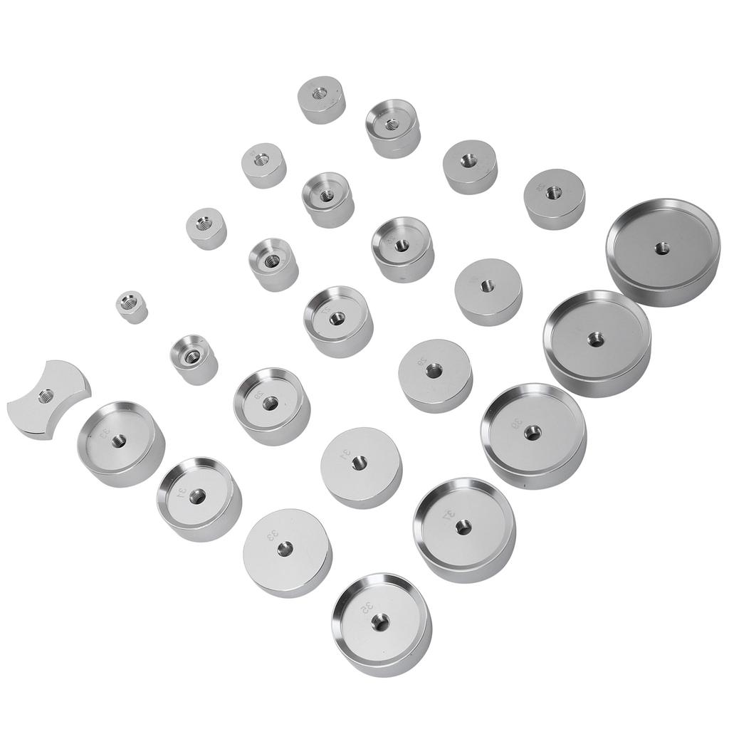 25 szt. Matryce do kapslowania zegarków, do wciskania dekielka, aluminiowe formy, akcesoria do naprawy zegarków