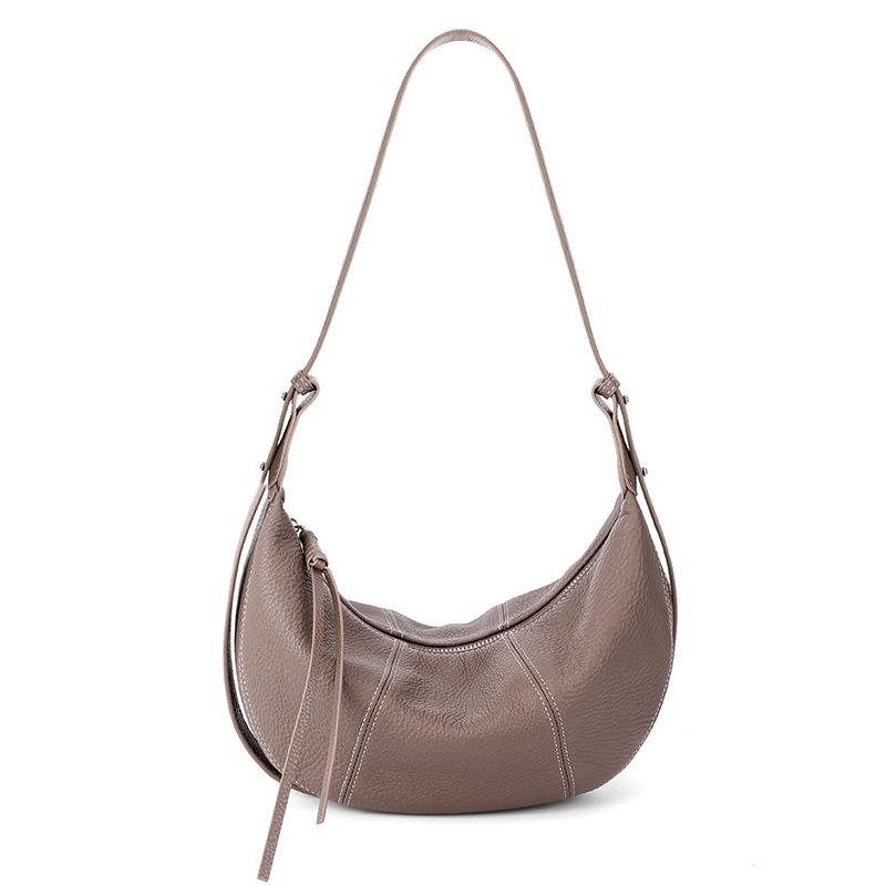

Real Leather Women s Bag, Korean Soft Cowhide Dumpling Bag, New Fashion Trend, Versatile Cow Horn Bag, Crossbody Bag
