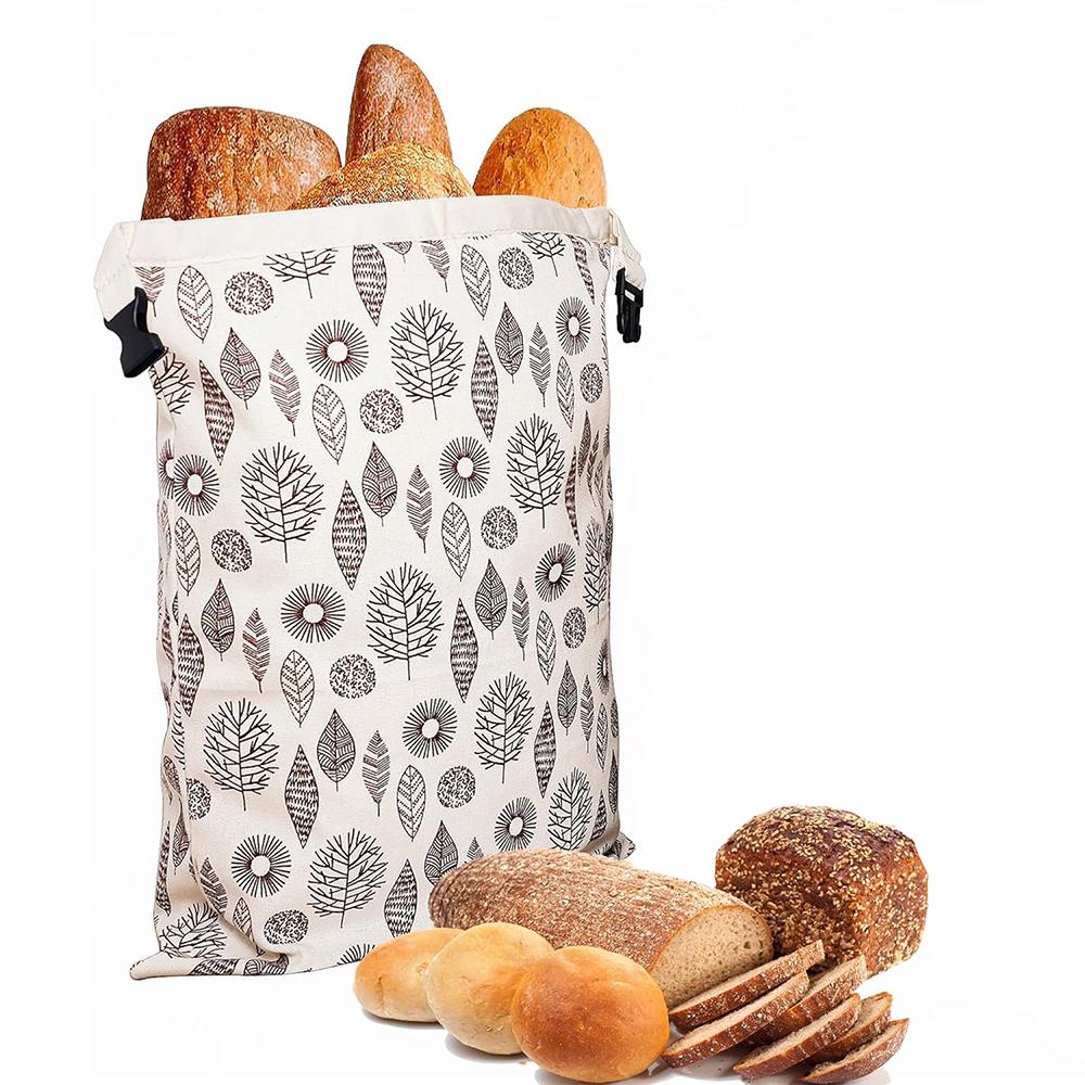 LMETJMA Reusable Beeswax Bread Bags Linen Cotton Sourdough Bread Storage Bags Airtight Freshness Keeper for Homemade Bread
