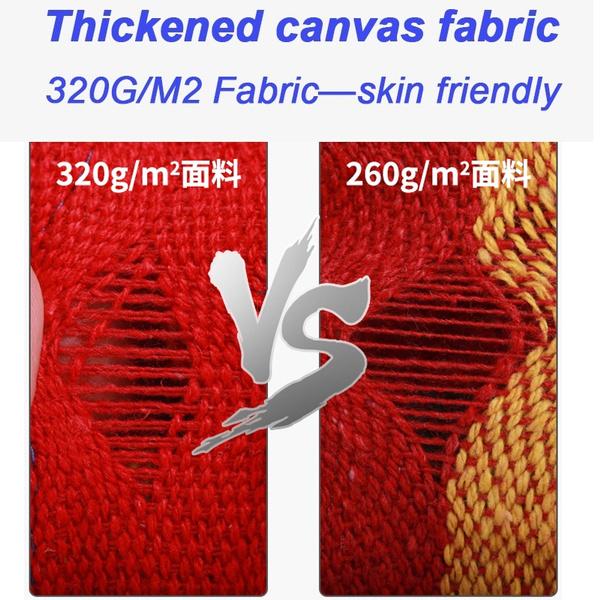 450 Pfund Tragbare Baumwoll-Leinwand Reisehängematte Leichte Outdoor-Campinghängematte Strandschaukelbett Ideal für Reisen