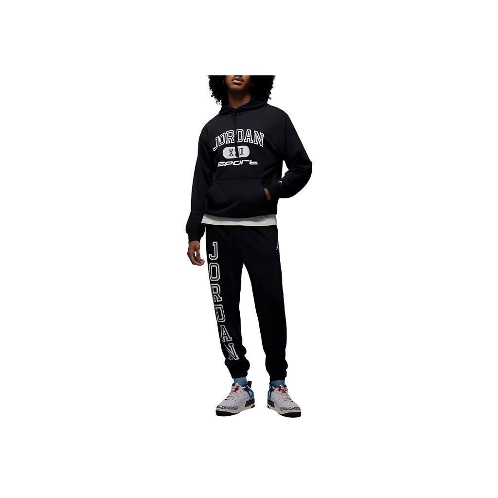 Jordan Long Sleeve Hooded Basketball Shirt Men tops Black FV8626-010