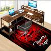 Fußball Bayern Polyester Teppich, Weiche Indoor Matte für Bürostuhl, Wohnzimmer, Schreibtisch - Dekoratives Home Office Teppich Design