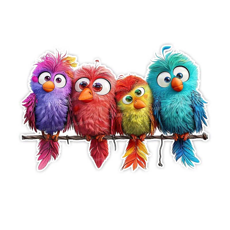 Autocollant de Voiture Animal Oiseaux Décalcomanie Auto-adhésive Pour Vitre Arrière et Pare-chocs de Véhicule Autocollant Imperméable SH616