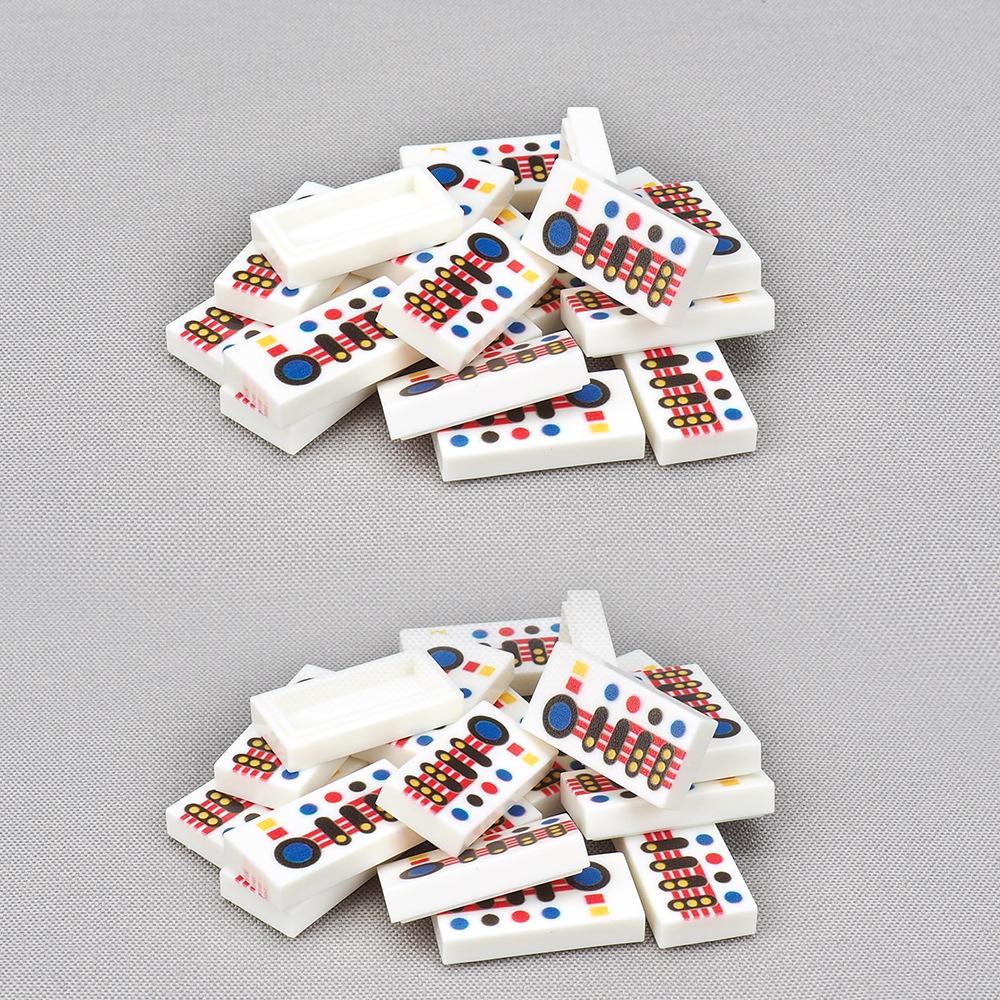 MY OWN CREATION 10PCS 3069 1X2 Machine Control Panel Pattern Building Blocks Printed Board Blocks Particle Toy Children Birthday Xmas Gifts