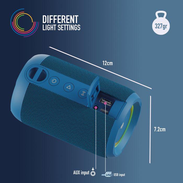 NGS ROLLER FURIA 2 BLUE: 20W IPX7 BT/TWS, AUX, batterie 7h.