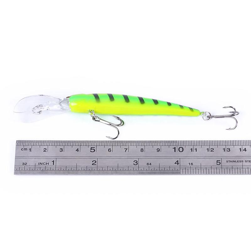 Fish Hook Bait 10g Deep Diving Large Minnow Wobbler Lure Artificial Hard Bait Crankbait Bass Pike Walleye Perch Fishing Gear