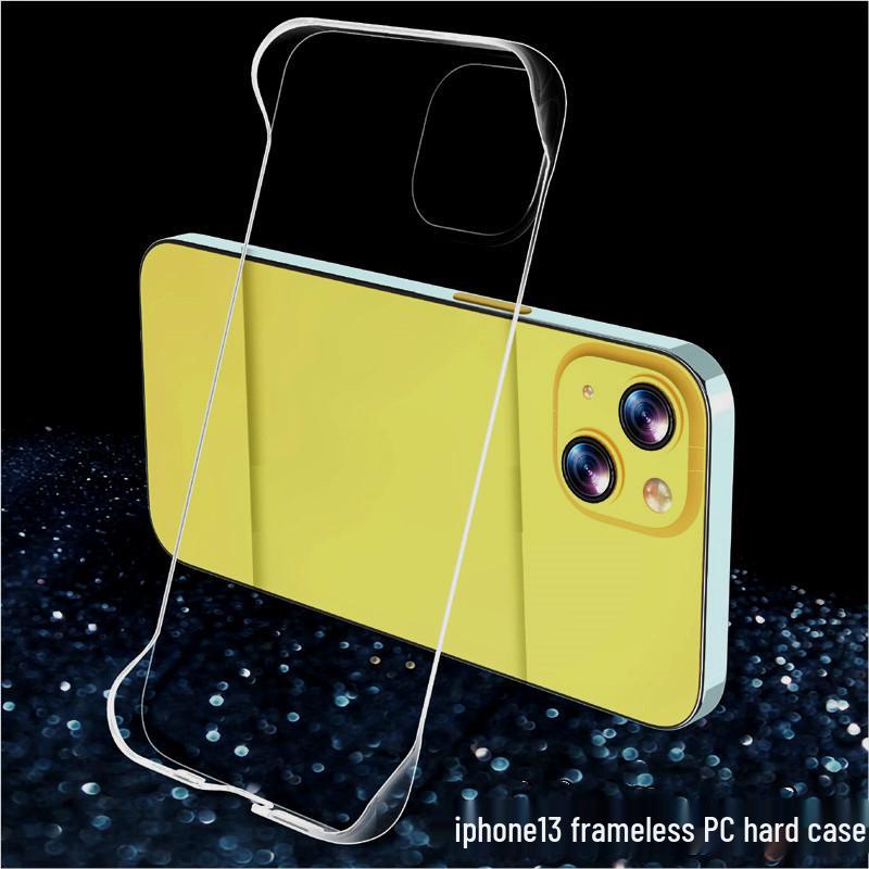 iPhone 17 Frameless Case, Compatible: iPhone 16 Pro/15 Pro. Transparent, Hard Shell, Creative Material.
