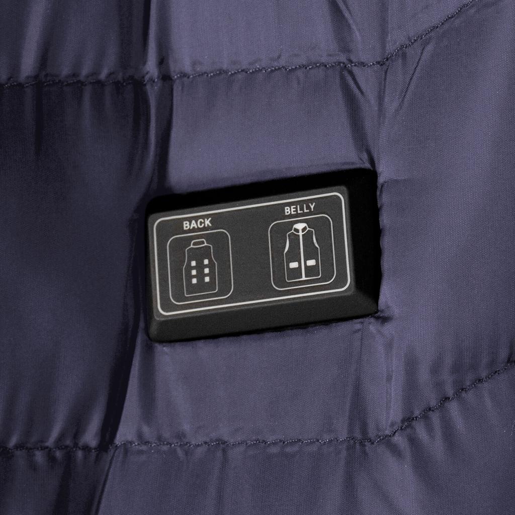USB heated jacket for women and men, winter quilted, warm, plus size xl, navy blue, size M