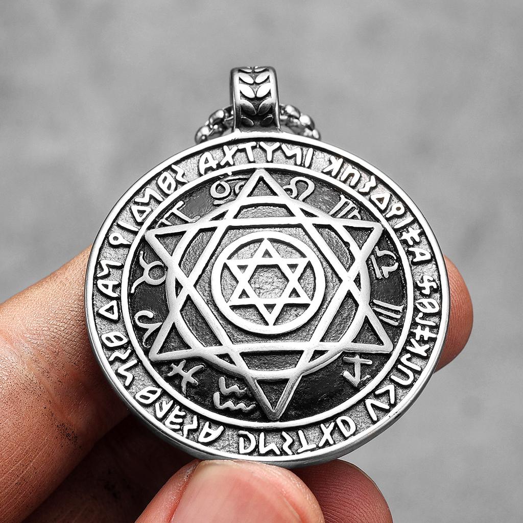 Judaism Star of David Stainless Steel Men Women Necklaces Pendants Chain Punk Trendy Amulet Jewelry Creativity Gift Wholesale 3