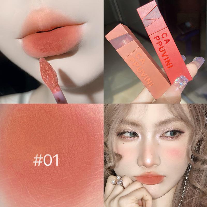 Cloud Lip Mud Matt Samt Whitening Lip Glaze Matt Rotbraun Seidiger Antihaft-Lipgloss