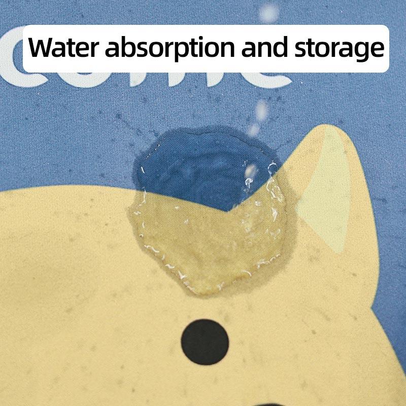 The floral 3D pattern bathroom mat is resistant, absorbs water and resistant, suitable for bedroom, bathroom and entrance decora