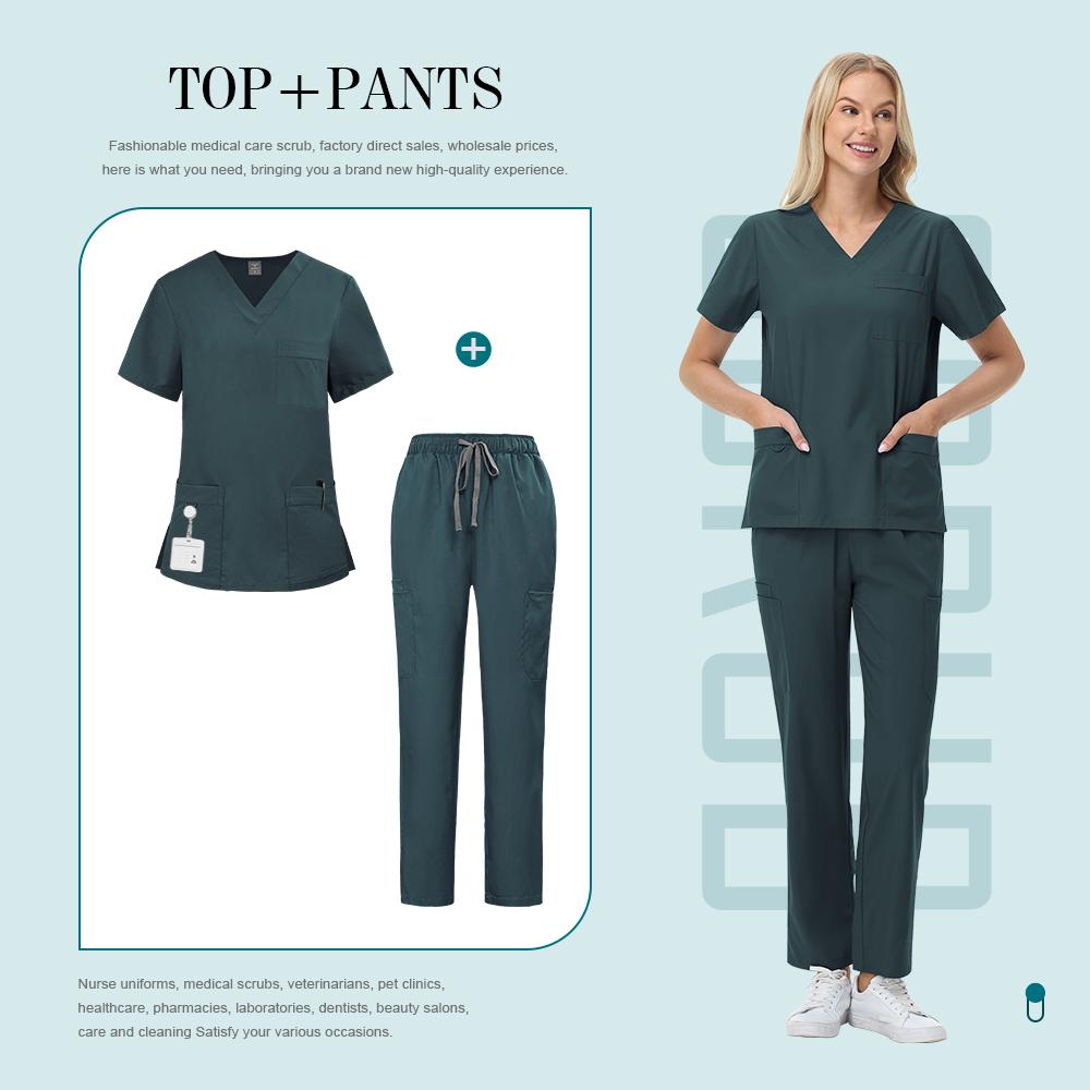 

Hot Sale Soft Polyester Hospital Doctor Scrubs Nurses Accessories Nursing Articles Dental Scrub Pet Store Veterinary Uniform New S