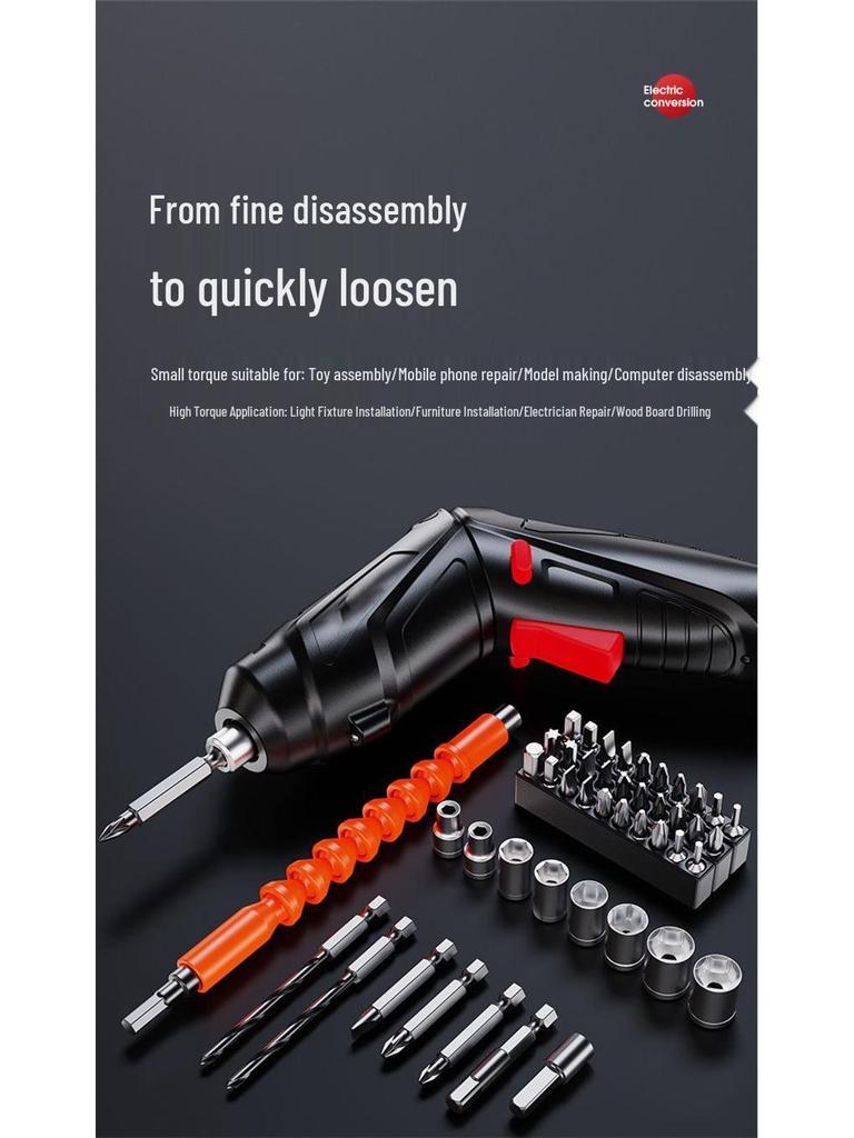 48-Piece Multifunctional Rechargeable Mini Screwdriver Set