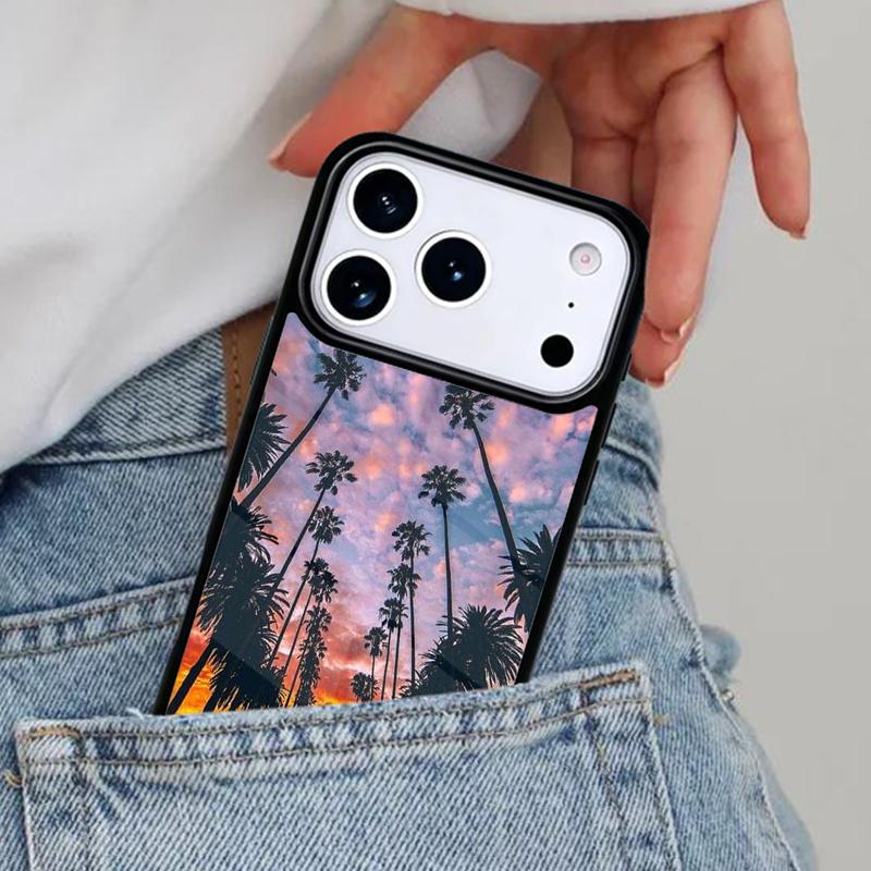 Tropical Summer palm trees Phone Case for iPhone 17ProMax 12 13 14 15 16e 17 Pro Max Plus Air Cover
