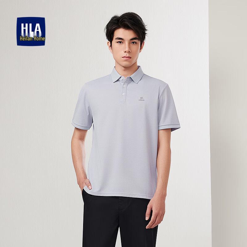 HLA Men s Business Casual Short-Sleeve Polo Shirt 2XL